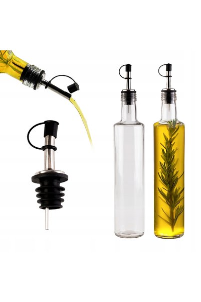 SuperButelki Sticlă Dorica, 500 ml, Transparentă, Picurător Metalic, Pentru U...