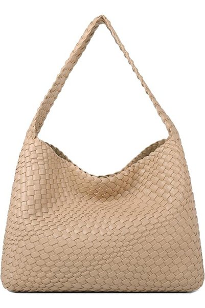 GENERAL Fashion Woven Purse for Women Top-handle Shoulder Bag Soft Summer Hob...