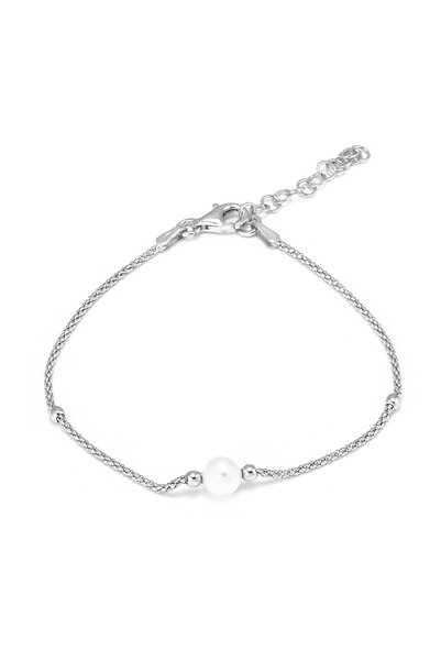 Sonis Silver Brățară din argint 925 rodiat cu perlă de laborator, alb
