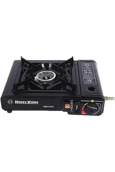 OEM Επιτραπέζια εστία υγραερίου μονή μαύρη Happy Home BDZ-155-A