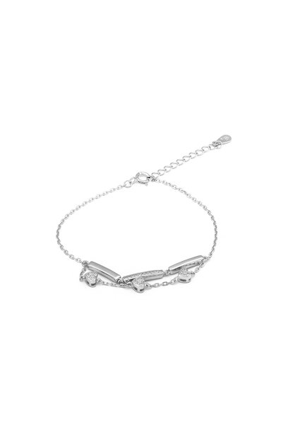Sonis Silver Brățară din argint 925 rodiat cu zirconia fațetată, transparentă
