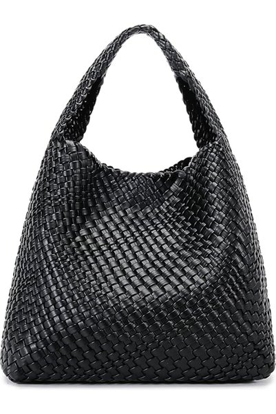 GENERAL Fashion Woven Purse for Women Top-handle Shoulder Bag Soft Summer Hob...