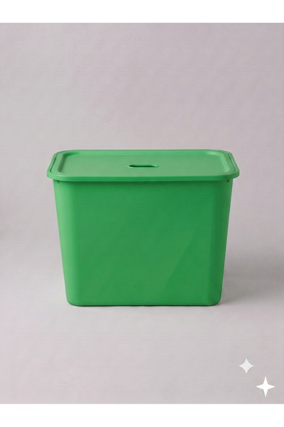 decosense Green Lid Ultra Large 24 Liter 40X30X30 cm Polypropylene Plastic Organizer - Toy Box and Storage Basket