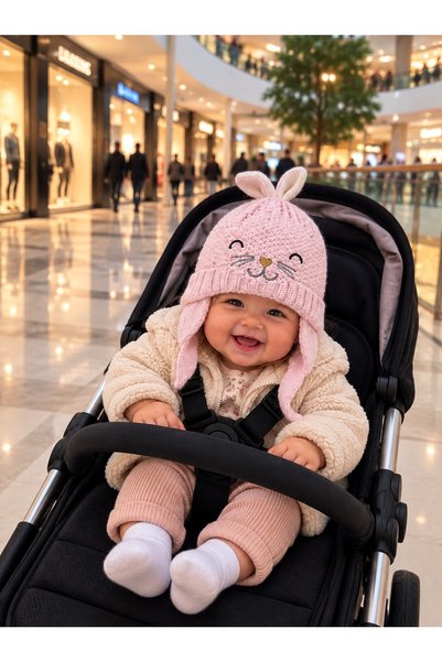Kitti Kız Erkek Bebek İçi Polarlı Şapka 0-18 ay