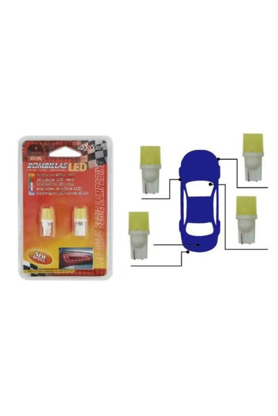 OEM Λαμπτήρες αυτοκινήτου Led σετ 2 τεμαχίων 12V Τ10-COB 21342