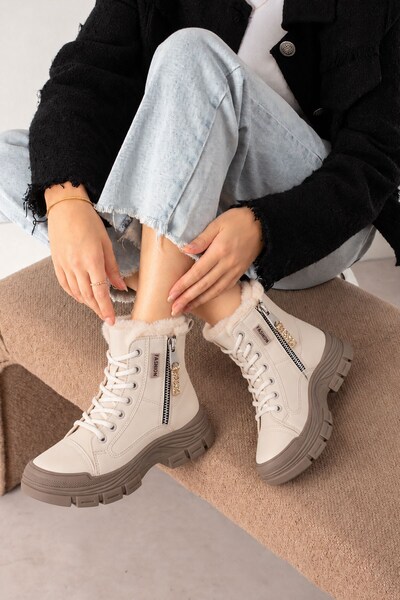 AlbiShoes Căptușeală călduroasă din pluș pentru femei, cu talpă termică antid...