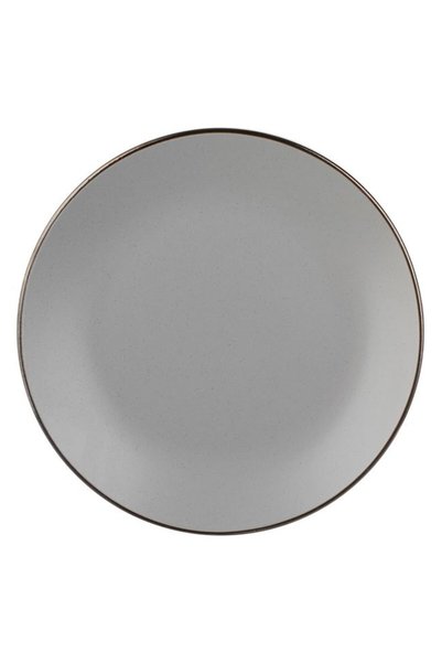 SHOPIENS Farfurie Ceramica Gri Metallic Puncte Mici 27cm Shopiens®
