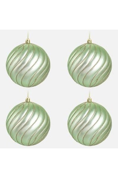 OEM SET 4 GLOBURI MENTA GLITTER 12CM