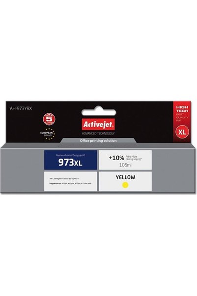 ActiveJet μελάνι (αντικατάσταση για HP 973XL F6T83AE; Premium; 105 ml; κίτριν...