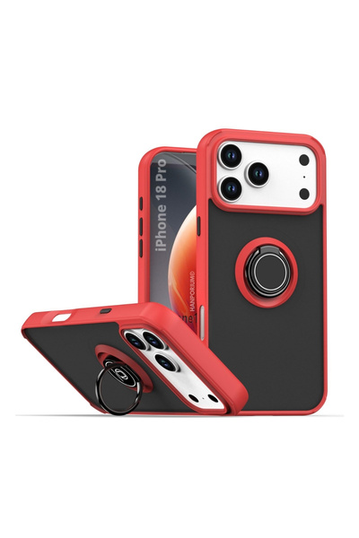 HANPORIUM حافظة متوافقة مع هاتف Apple iPhone 18 Pro مع حامل حلقي وحماية إضافي...