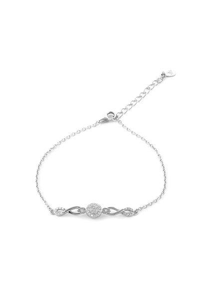 Sonis Silver Brățară din argint 925 rodiat cu cubic zirconia, transparentă