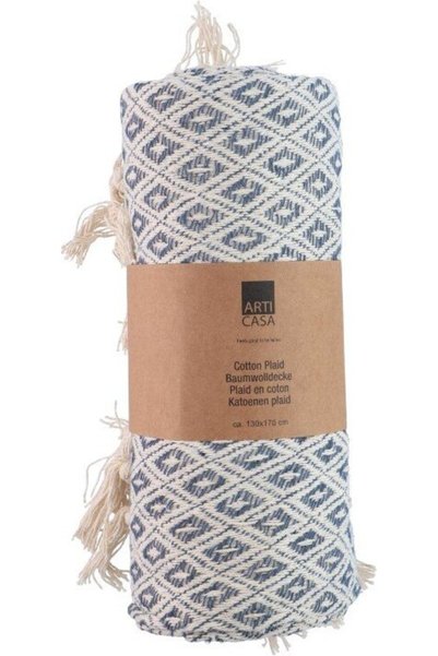 Arti Casa Articasa - Βαμβακερή Κουβέρτα με Σχέδιο Ρόμβους 130x170 εκ. (Μπλε /...