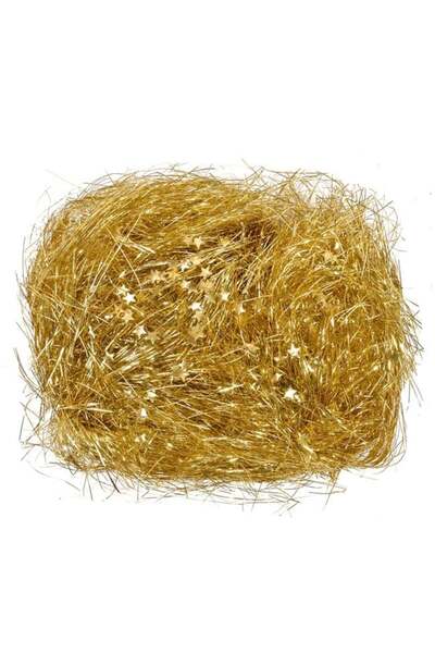 SHOPIENS Beteala Decorativa Craciun Tinsel Auriu Stelute 30g Shopiens®