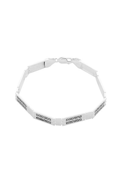 Sonis Silver Brățară din argint 925 pentru bărbați cu email, negru