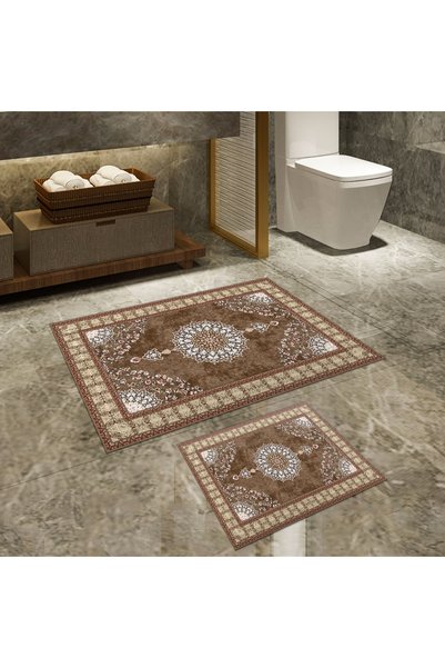 UnicUtil 2-piece bath mat set, Classic Style, UnicUtil, Beige