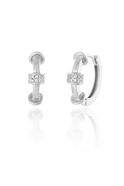 Sonis Silver Cercei din argint 925 rodiat cu cubic zirconia, transparentă - 3...
