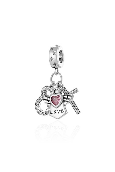 Sonis Silver Talisman din argint 925 rodiat cu zirconia fațetată și cubic zir...