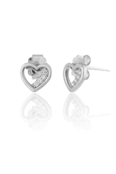 Sonis Silver Cercei din argint 925 rodiat cu cubic zirconia, transparentă - 1...