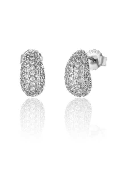 Sonis Silver Cercei din argint 925 rodiat cu cubic zirconia, transparentă - 1...