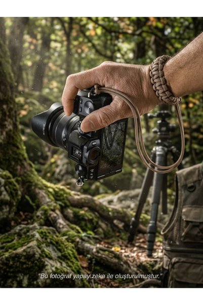 PARACORD Kampruhu Kamera ve Fotoğraf Makinesi İçin Bileklik Askısı – Güvenlik...
