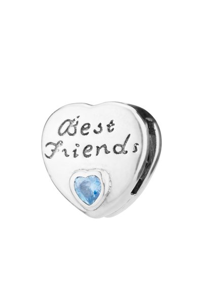 Sonis Silver Talisman din argint 925 rodiat cu zirconia fațetată, albastru