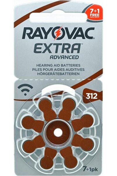 Rayovac Μπαταρίες Ακουστικών Βαρηκοΐας 312 Έξτρα Προηγμένες 1.45V Τεμάχια. 8