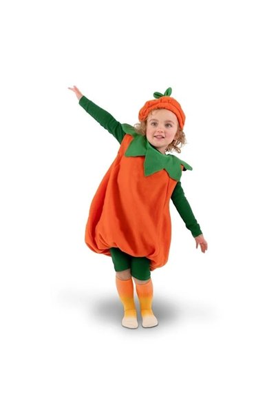 Generic Pumpkin Halloween Costume with Matching Hat, Child Size 116-128 cm