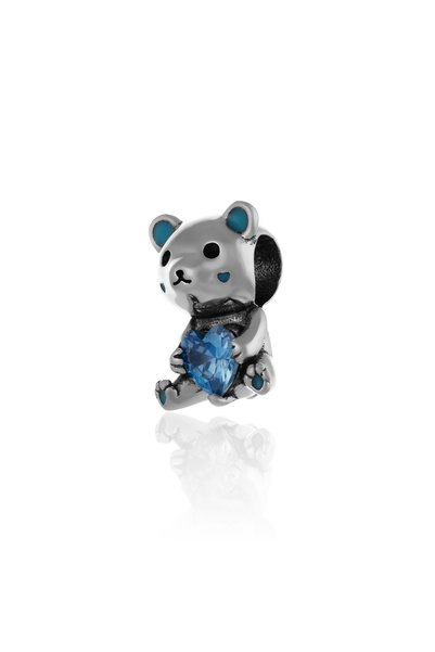 Sonis Silver Talisman din argint 925 rodiat cu zirconia fațetată și email, al...