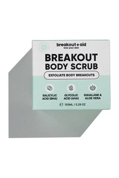 Breakoutaid Scrub corporal anti-imperfecțiuni cu acid salicilic, Breakout+Aid...