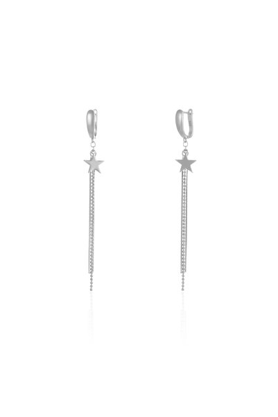 Sonis Silver Cercei din argint 925 rodiat - 8 cm, 4.30 g