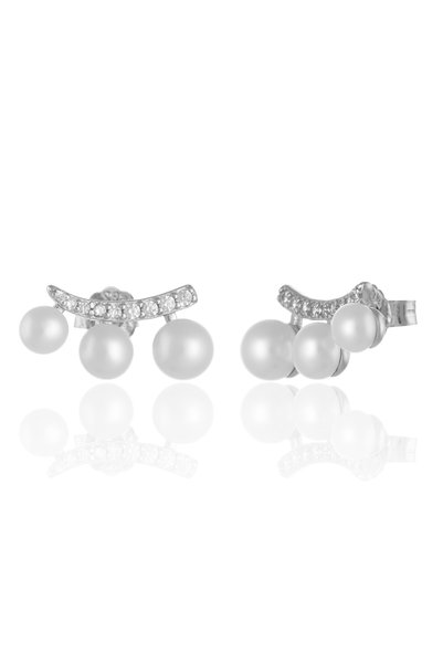 Sonis Silver Cercei din argint 925 rodiat cu cubic zirconia și perlă de labor...