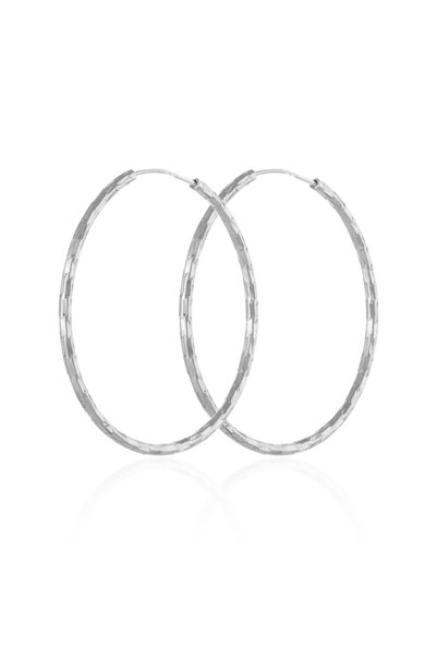 Sonis Silver Cercei tip Creole din argint 925 rodiat - 2.25 g
