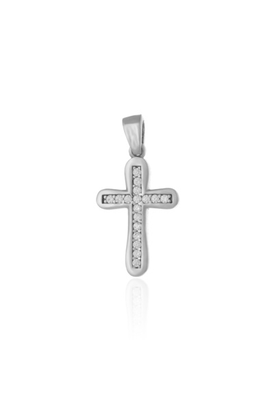 Sonis Silver Pandantiv tip Cruce din argint 925 rodiat cu cubic zirconia, tra...