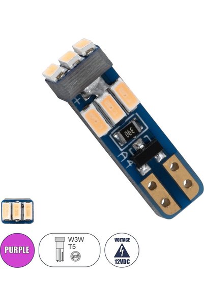 GloboStar® Λαμπτήρας LED Αυτοκινήτου GloboStar T5 9xSMD3014 0.25W 25lm 360° D...