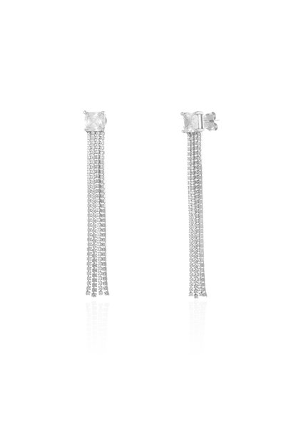 Sonis Silver Cercei tip Tennis din argint 925 rodiat cu cubic zirconia și zir...