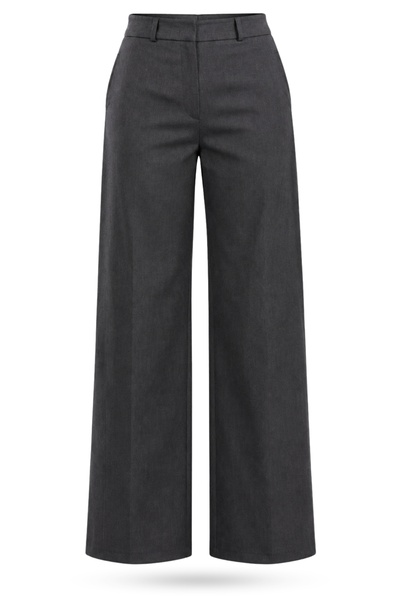 5in1Canpolat Anthracite Straight Cut Fabric Trousers 9980