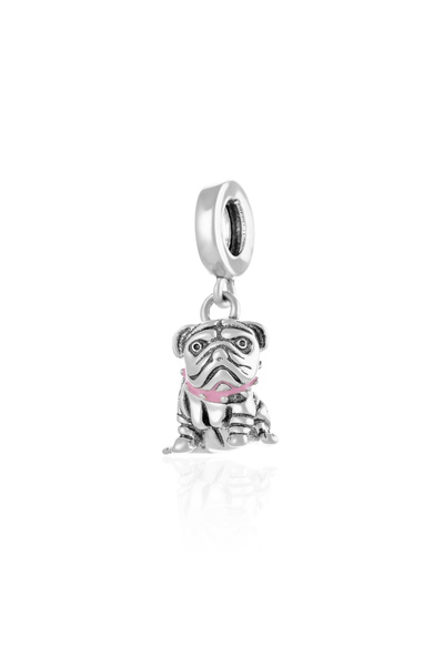 Sonis Silver Pandantiv din argint 925 rodiat cu email, roz - 2.2 cm, 4.26 g