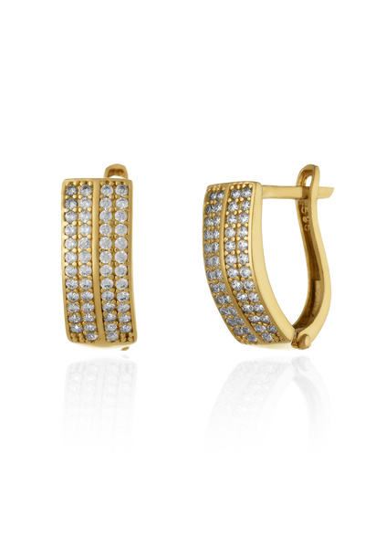 Sonis Silver Cercei din aur 585 / 14K cu cubic zirconia, transparentă