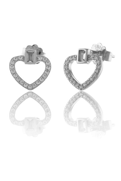 Sonis Silver Cercei din argint 925 rodiat cu zirconia fațetată și cubic zirco...