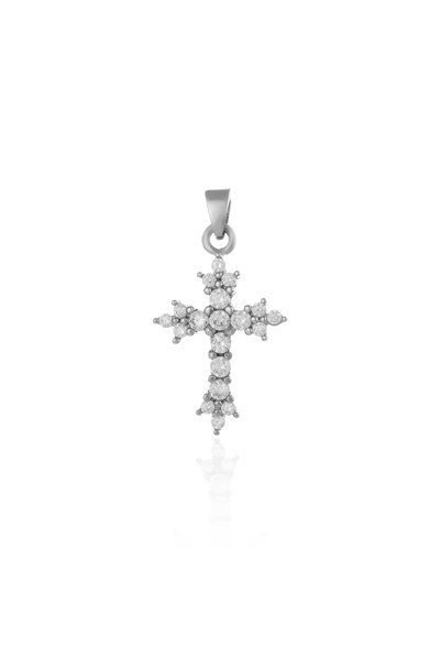 Sonis Silver Pandantiv tip Cruce din argint 925 rodiat cu zirconia fațetată, ...