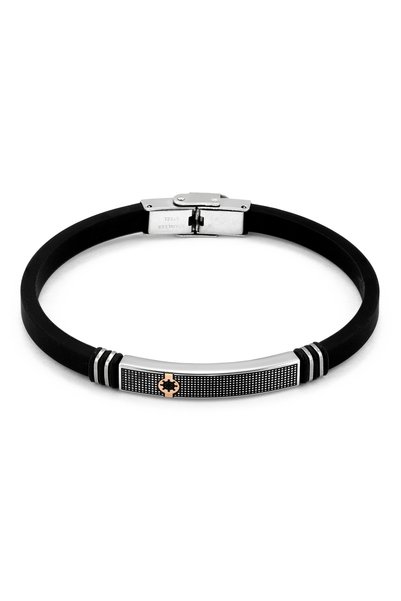 Sonis Silver Brățară din oțel inoxidabil, negru