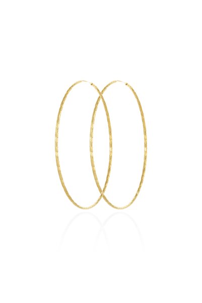 Sonis Silver Cercei tip Creole din argint 925 placat cu aur de 14K