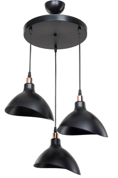 GloboStar® GloboStar Rive Μοντέρνο Κρεμαστό Φωτιστικό Καμπάνα Τριπλό 3 x E27 ...