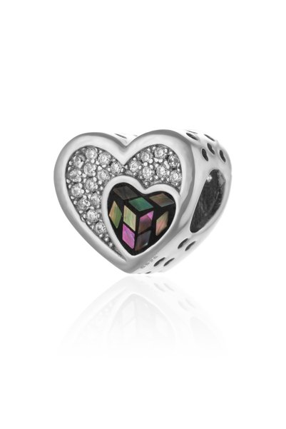 Sonis Silver Talisman din argint 925 rodiat cu zirconia fațetată și cubic zir...