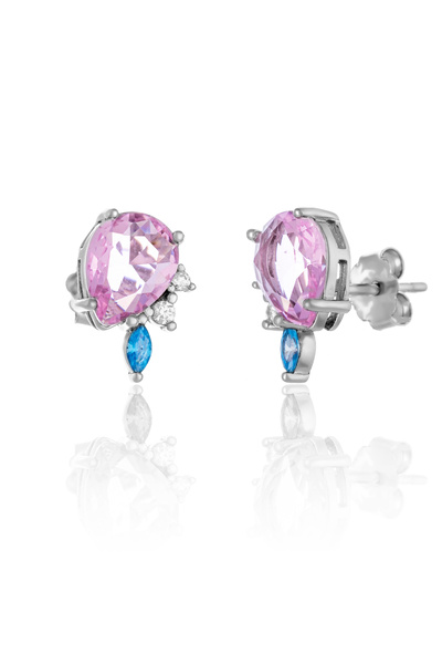 Sonis Silver Cercei din argint 925 rodiat cu zirconia fațetată, multicolor - ...