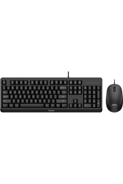 Philips Σετ Πληκτρολογίου & Ποντικιού Αγγλικό US - (SPT6207BL)