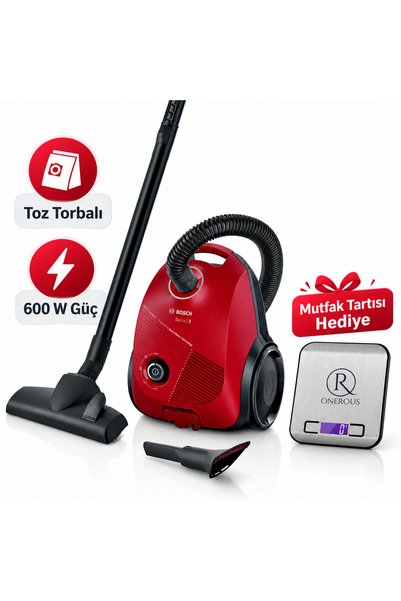 Bosch Toz Torbalı Elektrikli Süpürge mutfak tartısı Hediye(Onerous)