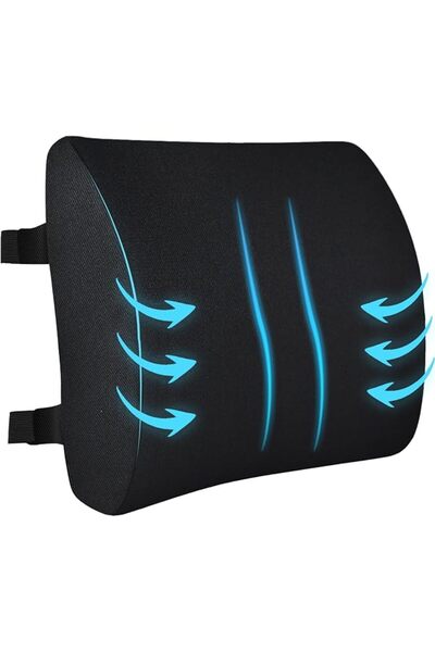 KOWVOWZ Lumbar Support Pillow, Memory Foam Back Cushion, Chair Cushions with ...