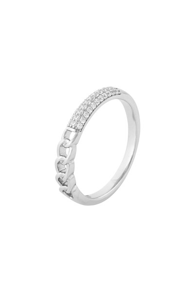 Sonis Silver Inel din argint 925 rodiat cu cubic zirconia, transparentă