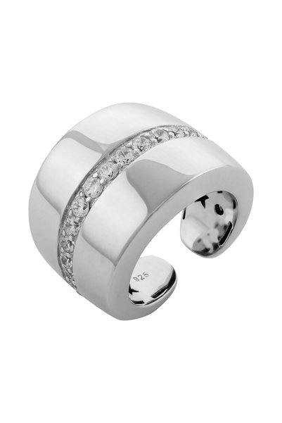 Sonis Silver Inel din argint 925 rodiat cu zirconia fațetată și cubic zirconi...
